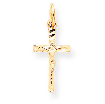 Solid Satin Polished Cross Charm 10k Gold 10C79, MPN: 10C79, 886774085029