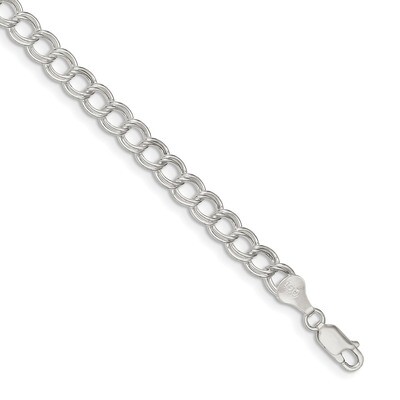 6mm Double Link Charm Bracelet 6 Inch Sterling Silver QG2209-6, MPN: QG2209-6, 886774097251