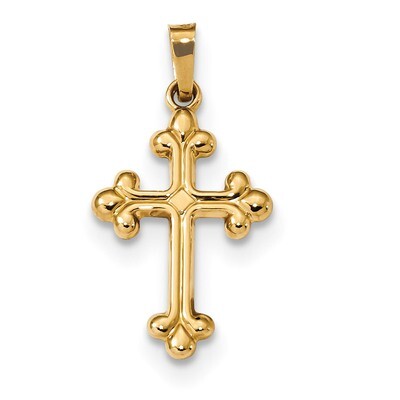 Budded Cross Pendant 14k Gold Polished XR1600, MPN: XR1600, 883957938066