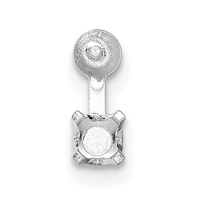 7.0mm Pearl Post with .03ct. Diamond Accent Earring Mounting 14k White Gold WG2664, MPN: WG2664,