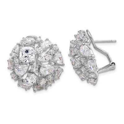 Cheryl M Ss Rhodium-Plated CZ Diamond Multistone Cluster Dome Earrings QCM1482, MPN: QCM1482, 88395…