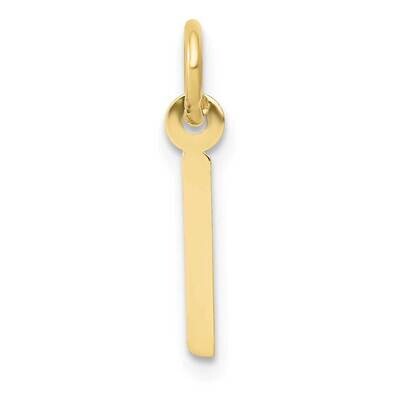 Slanted Block Initial I Charm 10k Gold Small 10YC644I, MPN: 10YC644I,
