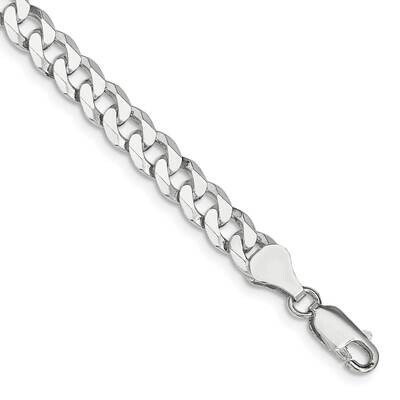 6mm Beveled Curb Chain 9 Inch Sterling Silver QFB150-9, MPN: QFB150-9,
