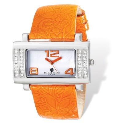 Charles Hubert Stainless Orange Leather 40x23mm Watch Ladies XWA4869, MPN: XWA4869, 848870006254