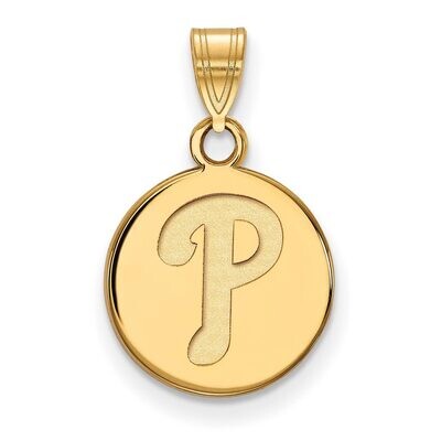 Philadelphia Phillies Small Disc Pendant 14k Yellow Gold 4Y014PHI, MPN: 4Y014PHI, 886774872902