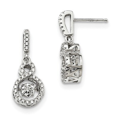 Vibrant CZ Earrings Sterling Silver QMP1401, MPN: QMP1401, 191101072109