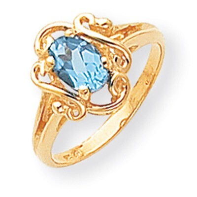 7x5 Oval Gemstone Ring Mounting 14k Gold Polished Y2227, MPN: Y2227,