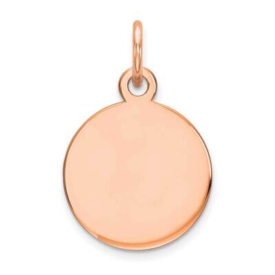 Round Disc Charm 14k Rose Gold XRM537/13, MPN: XRM537/13,