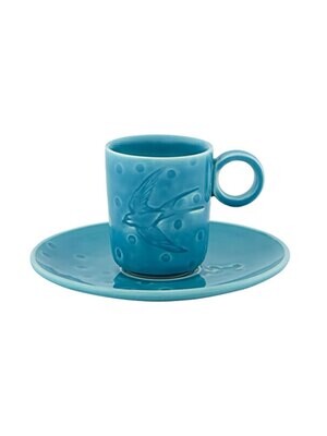 Bordallo Pinheiro Pinheiro Parody Coffee cup and saucer Blue 65028661, MPN: 65028661, 5600413622872