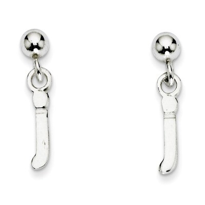 J Dangle Post Earrings Sterling Silver Polished QE6885J, MPN: QE6885J, 883957571829
