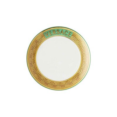 Versace Medusa Amplified Green Coin Salad Plate 8 1/4 Inch, MPN: 19335-403762-10221, 790955189119