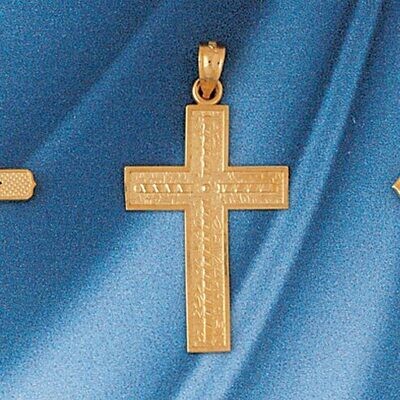 Dazzlers Jewelry Cross Pendant Necklace Charm Bracelet in Yellow, White or Rose Gold 7704, MPN: DZ-…
