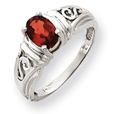 7x5mm Oval Garnet ring 14k White Gold Y4686GA, MPN: Y4686GA, 883957591414