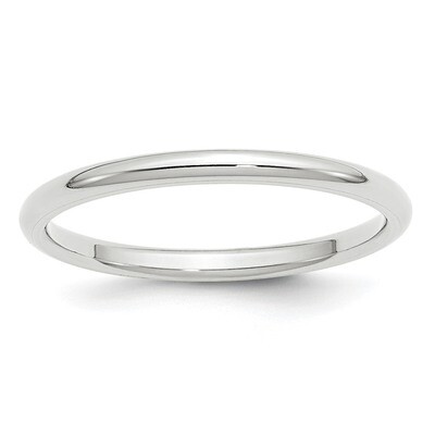 2mm Standard Comfort Fit Band 14k White Gold WCF020 Engravable, MPN: WCF020, 886774457710