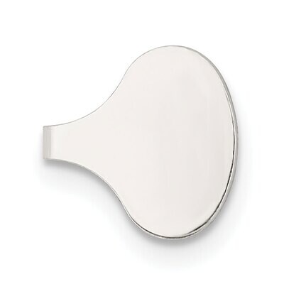 9.4 x 8.9mm Flat Solder Flush Endcap Sterling Silver SS3649, MPN: SS3649,