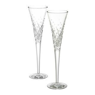 Waterford Waterford Wishes Inch Tallappy Celebrations Inch Toasting Flutes Pair, MPN: 1058175,