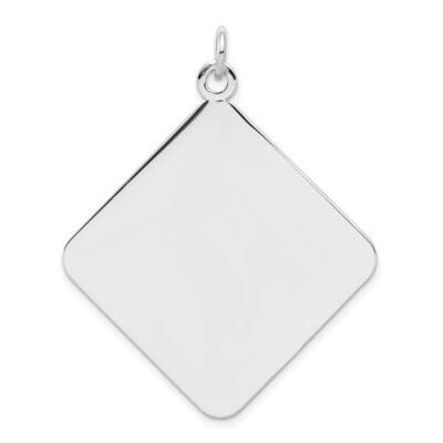 Engraveable Polished Front Back Disc Charm Sterling Silver QM493/35P, MPN: QM493, 883957401201