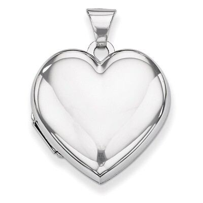 Polished Heart-Shaped Domed Locket 14k White Gold XL339, MPN: XL339, 886774128313