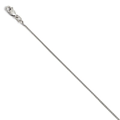 Leslie&#39;s 1mm Diamond-cut Wheat Chain 20 Inch - 10k White Gold HB-8213-20, MPN: 8213-20, 886774544908