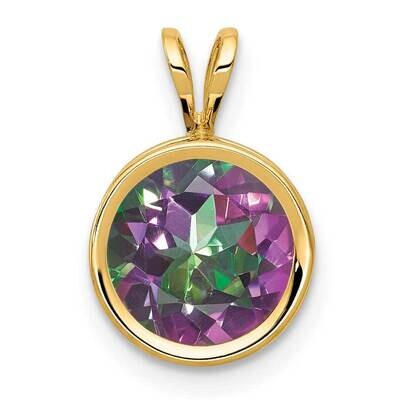 8mm Fire Topaz bezel pendant 14k Gold XP303FT, MPN: XP303FT, 883957205328