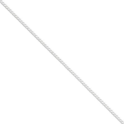 2.9mm Flat Curb Chain 24 Inch 14k White Gold WFBU080-24, MPN: WFBU080-24, 886774420066