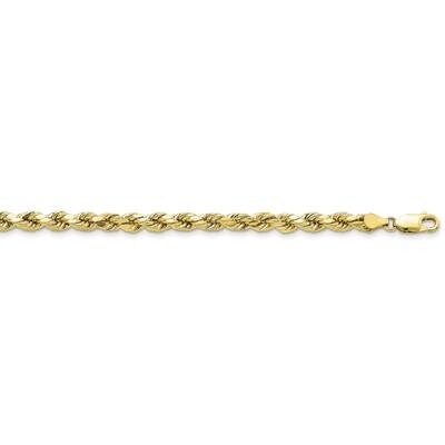 4.9mm Semi-Solid Diamond-Cut Rope Chain 20 Inch 10k Gold 10DH035-20, MPN: 10DH035-20, 191101727931