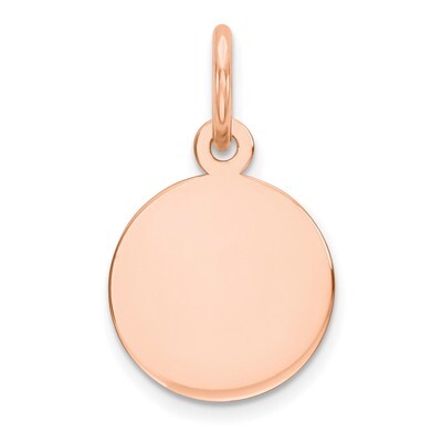 .027 Gauge Circular Engravable Disc Charm 14k Rose Gold Plain XRM134/27, MPN: XRM134/27, 1911013694…