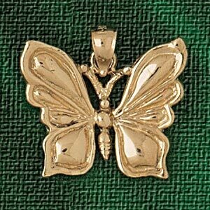 Dazzlers Jewelry Butterfly Pendant Necklace Charm Bracelet in Yellow, White or Rose Gold 3091, MPN:…