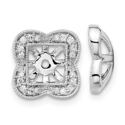 Diamond Earring Jackets 14k White Gold EM8578-018-WA, MPN: EM8578-018-WA, 883957973388
