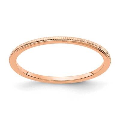 1.2mm Milgrain Stackable Band 10K Rose Gold 1STK19-120R, MPN: 1STK19-120R, 191101581687