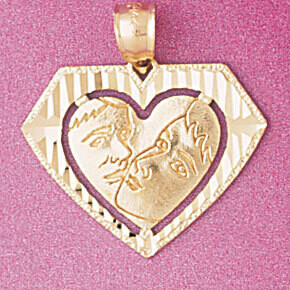 Dazzlers Jewelry Heart Pendant Necklace Charm Bracelet in Yellow, White or Rose Gold 4086, MPN: DZ-…