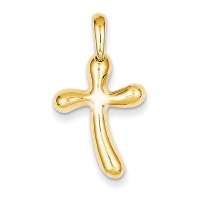 Freeform Cross Pendant 14k Gold Polished K441, MPN: K441, 883957901817
