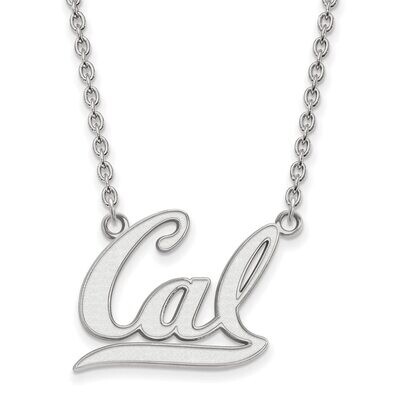 University of California Berkeley Large Pendant with Chain Necklace 14k White Gold 4W012UCB-18, MPN…