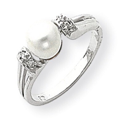 6mm Fresh Water Cultured Pearl Diamond Ring 14k white Gold Y1852PL/A, MPN: Y1852PL/A, 191101547720