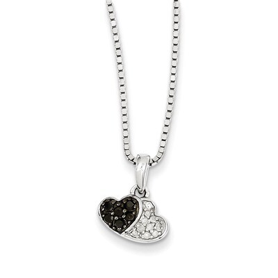 Black &amp; White Diamond Pendant Sterling Silver QP2358, MPN: QP2358, 886774309910