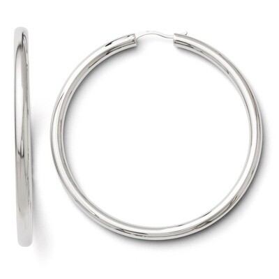 Leslie&#39;s Rhodium-plated 3.5mm Tube Earrings - Sterling Silver HB-QLE148, MPN: QLE148, 886774268347