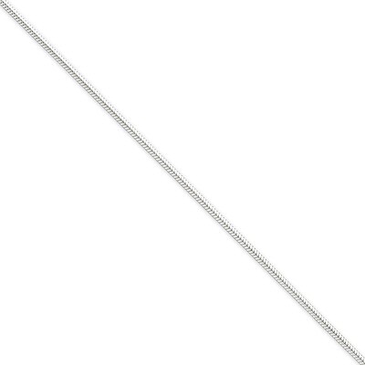 18 Inch 2mm Round Snake Chain Sterling Silver QSNL060-18, MPN: QSNL060-18, 883957257778
