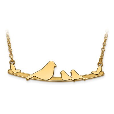 Bird Family 2 Children Pendant with Chain Sterling Silver Gold-plated XNA674GP, MPN: XNA674GP, 8867…