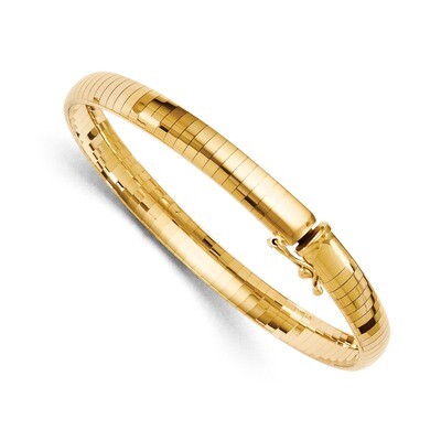 Leslie&#39;s 6mm Domed Omega Bracelet 8 Inch 14k Gold HB-1065-8, MPN: 1065-8, 191101626463