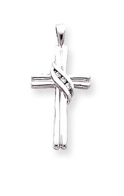 Diamond Cross Pendant 14k White Gold XP760WAA, MPN: XP760WAA, 883957211473