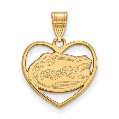 University of Florida Pendant in Heart Gold-plated Silver GP017UFL, MPN: GP017UFL, 886774921723