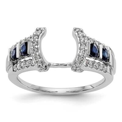 Diamond with Sapphire Wrap 14k White Gold RM3093B-SA-039-WAA, MPN: RM3093B-SA-039-WAA,