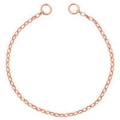 Nikki Lissoni Cable Chain Oval 3X2mm For Tags Rose Gold-Plated 13cm 5.1 inch B1107RG13, MPN: B1107R…