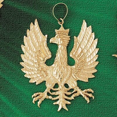 Dazzlers Jewelry Flying Eagle Pendant Necklace Charm Bracelet in Yellow, White or Rose Gold 2785, M…