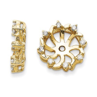 Earring Jacket 14k Gold AA Quality Diamond XJ31AA, MPN: XJ31AA, 886774300979