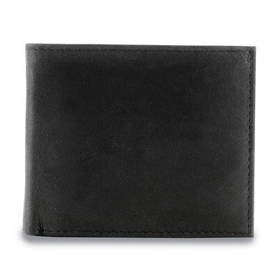 Black Leather Bi-fold Wallet with Card Holder Flaps GM17693, MPN: GM17693, 892925156876