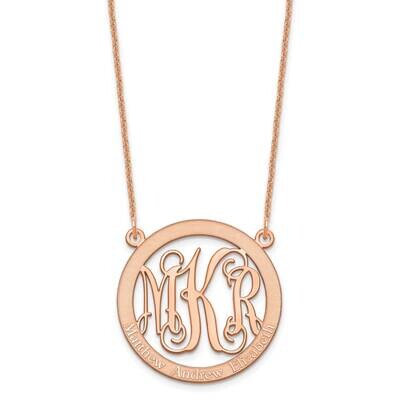 Family Monogram Necklace 14k Rose Gold Small XNA569R, MPN: XNA569R,