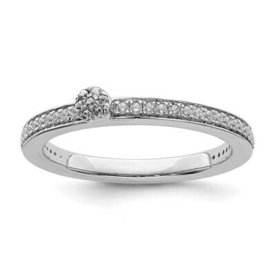 White Topaz &amp; Diamond Ring 14k White Gold SK2079, MPN: SK2079, 191101298127
