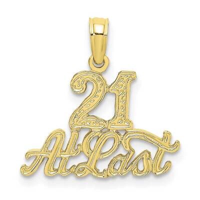 21 At Last Pendant 10k Gold 10D3920, MPN: 10D3920,