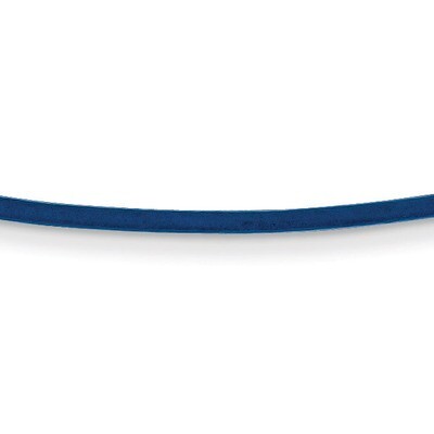1.6mm Royal Blue Leather Cord Necklace 16 Inch 14k Gold XG255-16, MPN: XG255-16, 191101537080